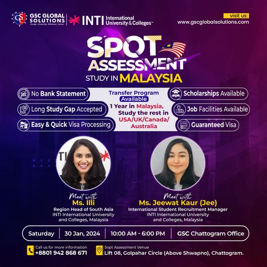 Spot Assessment | Study in Malaysia